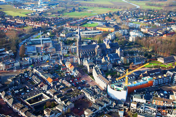 Вехел (Veghel) - Город в Голландии (Netherlands) - Вид с самолёта