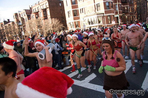 Santa Speedo Run в Бостоне