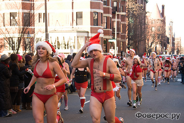 Santa Speedo Run в Бостоне